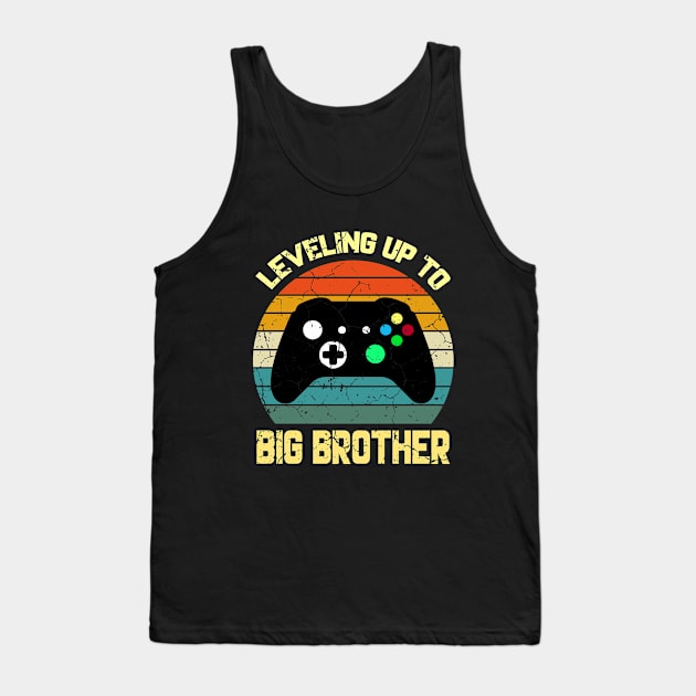 Leveling up to Big Brother funny gamer boys kids men Tank Top by UranusArts